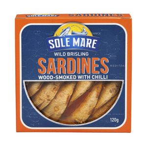 Sole Mare Wild Brisling Sardines Wood Smoked With Chilli Coles Online