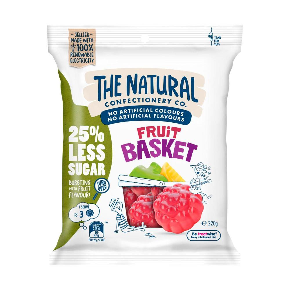 Buy The Natural Confectionery Co. Reduced Sugar Fruit Basket Lollies