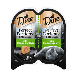 Dine Perfect Portions Pate Entree With Chicken Liver Wet Cat Food Tray 2 Pack Coles Online