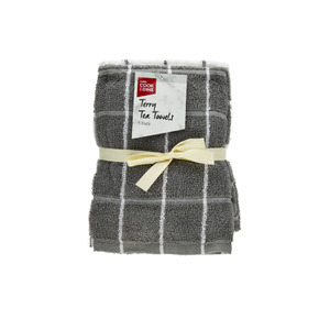cook dine terry tea towels grey coles online