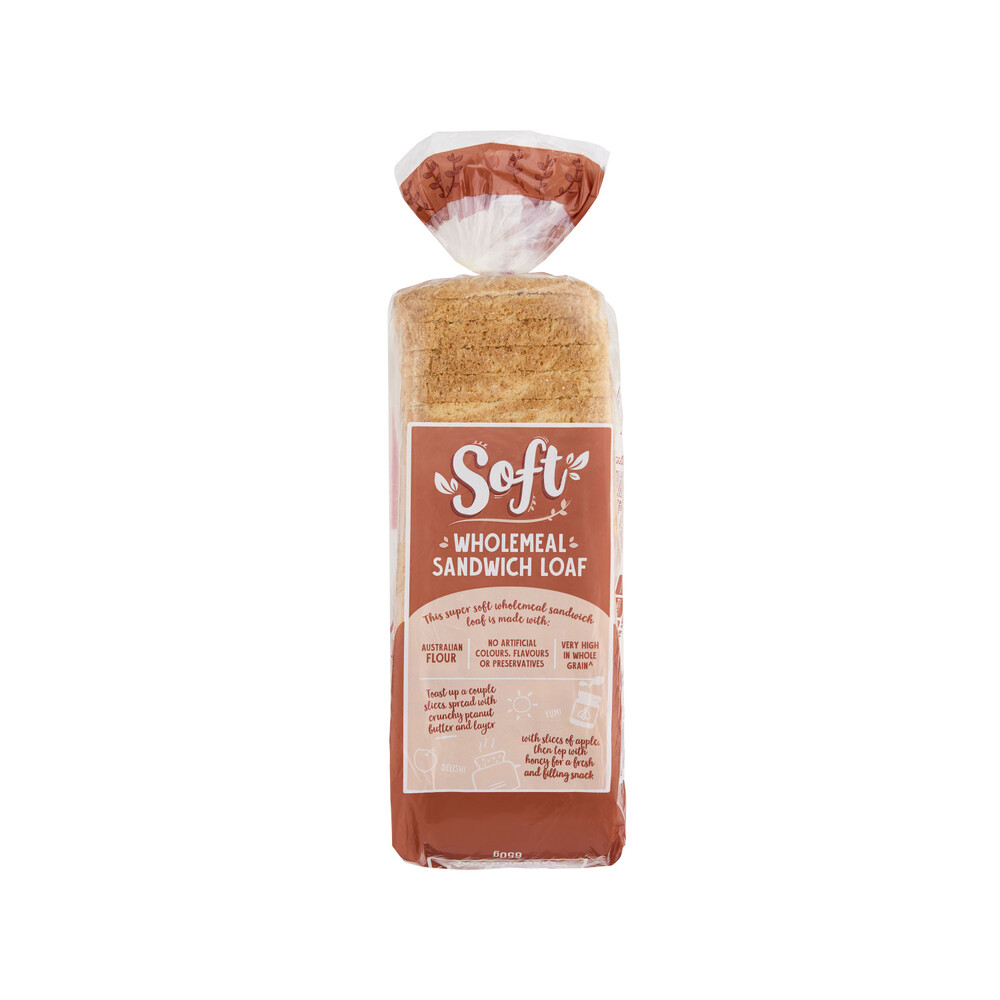 Coles Soft Wholemeal Sandwich Loaf | 650g