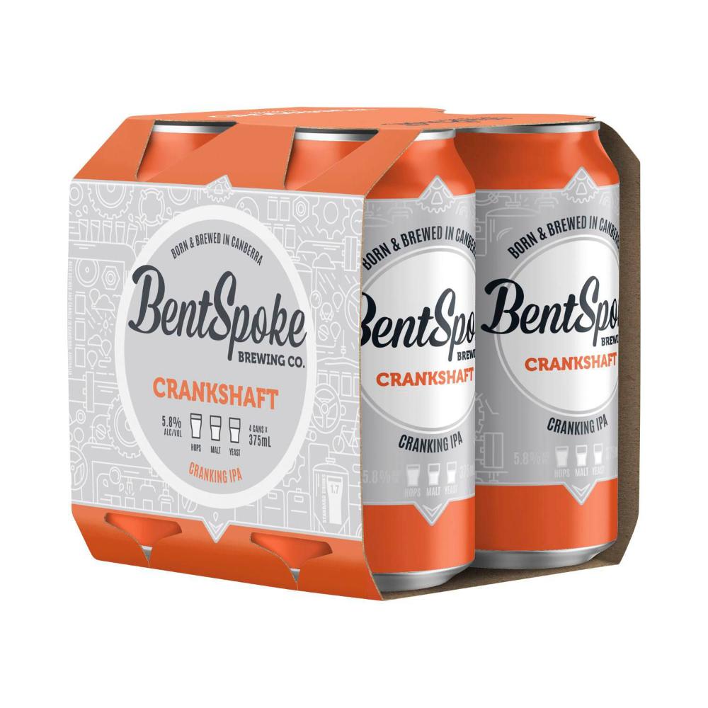Buy BentSpoke Crankshaft IPA Can 375mL 4 Pack Coles