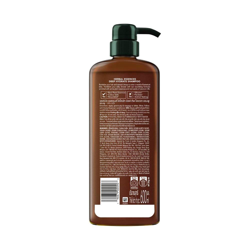 Buy Herbal Essences Shampoo Deep Hydrate Coconut Milk 600mL | Coles