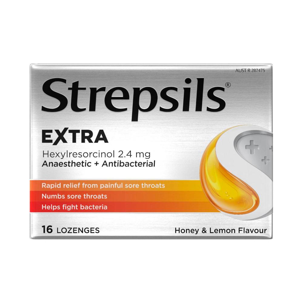 Buy Strepsils Extra Honey and Lemon Fast Numbing Sore Throat Pain
