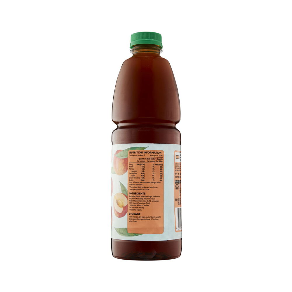 Buy Coles Peach Flavoured Ice Tea 1.25L Coles