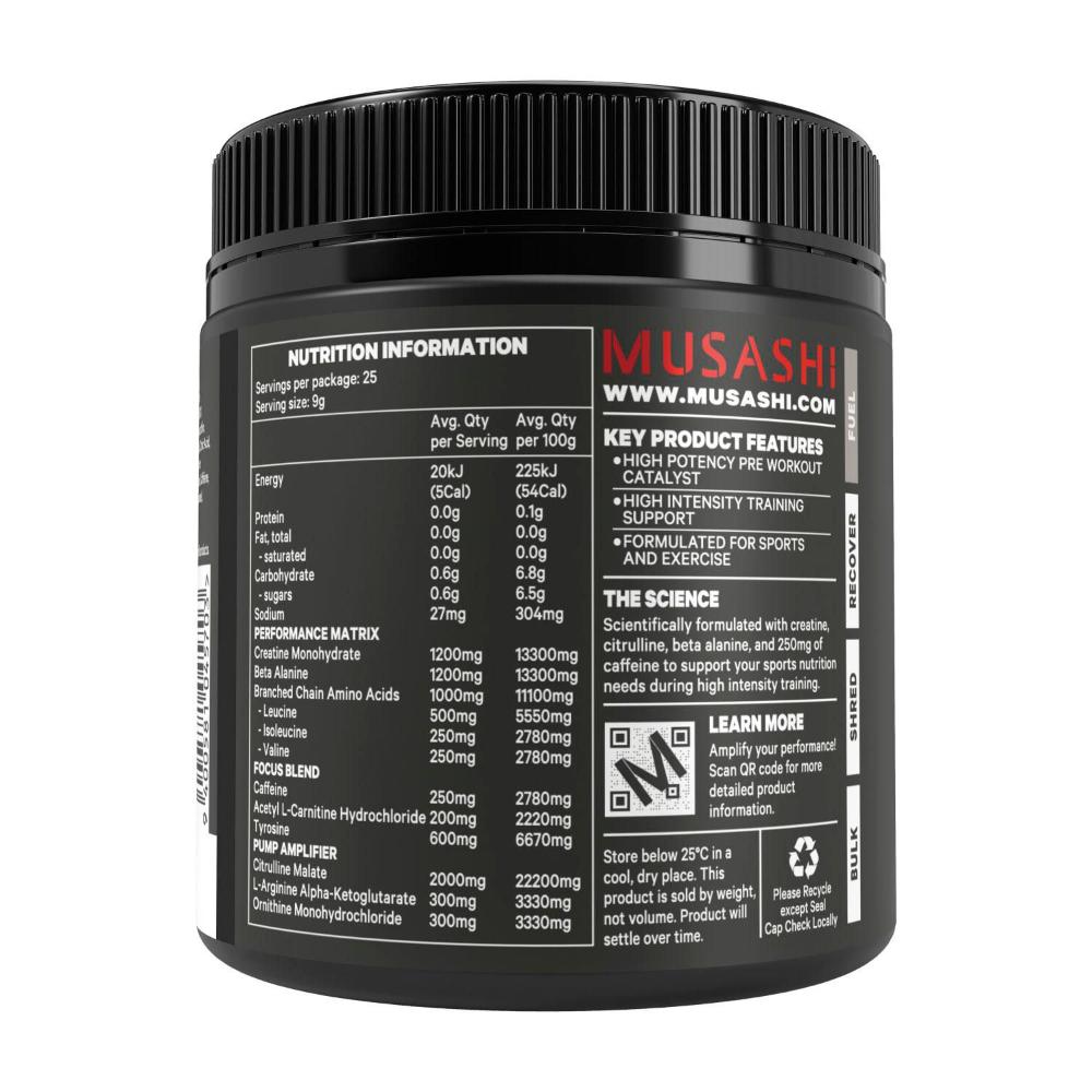 Musashi Pre Workout Powder Purple Grape | 225g