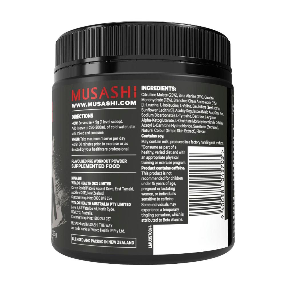 Musashi Pre Workout Powder Purple Grape | 225g