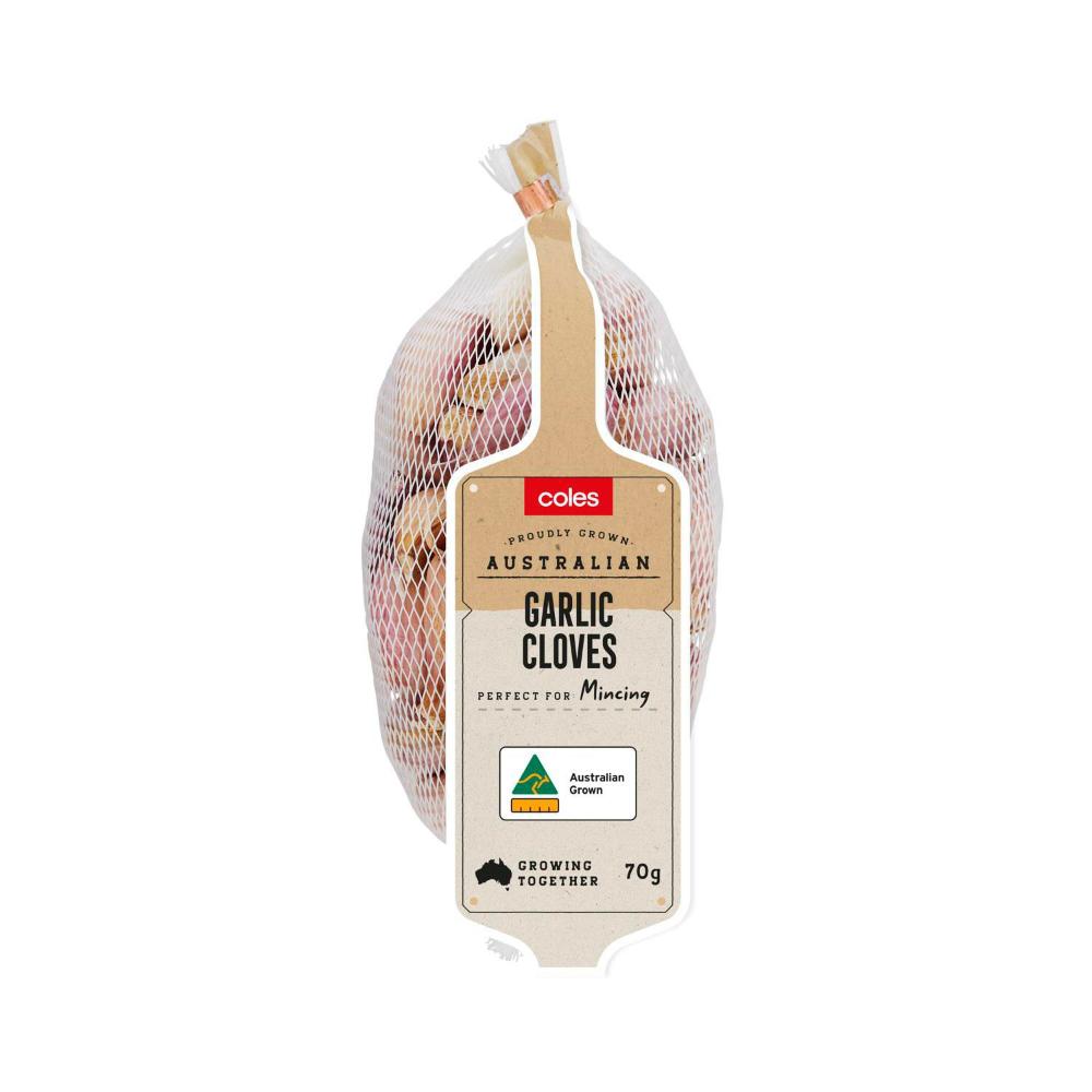 Buy Fresh Garlic Cloves Prepacked 70g Coles