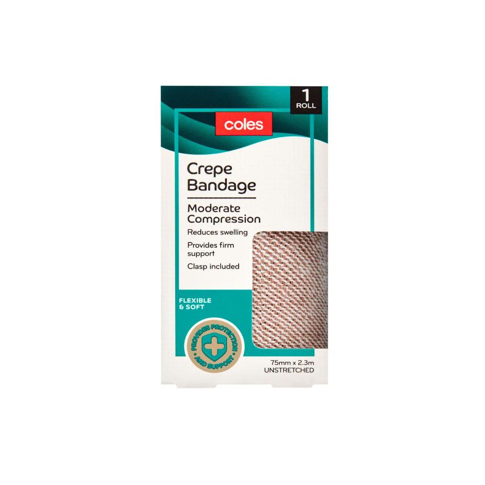 Buy Coles Crepe Bandage Medium 2.3m Coles