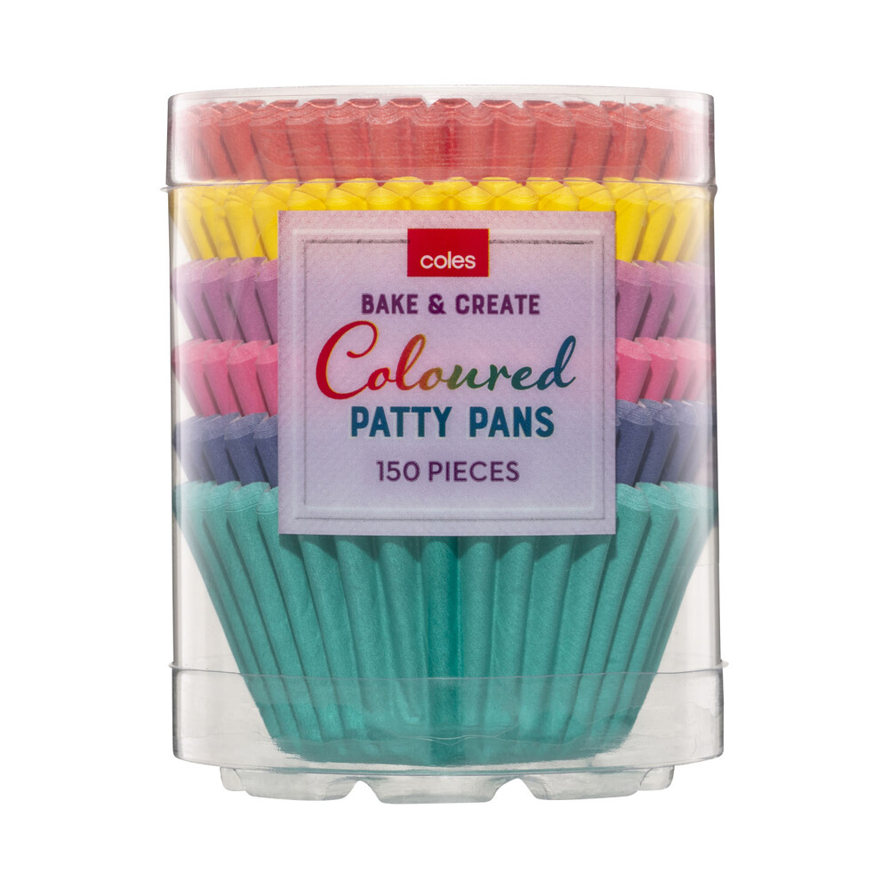 Buy Coles Bake & Create Coloured Patty Pans 150 piece Coles