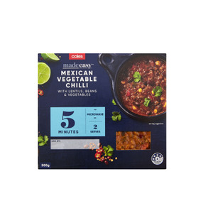 Coles Mexican Vegan Chilli With Lentils Beans Vegetables Made Easy Coles Online