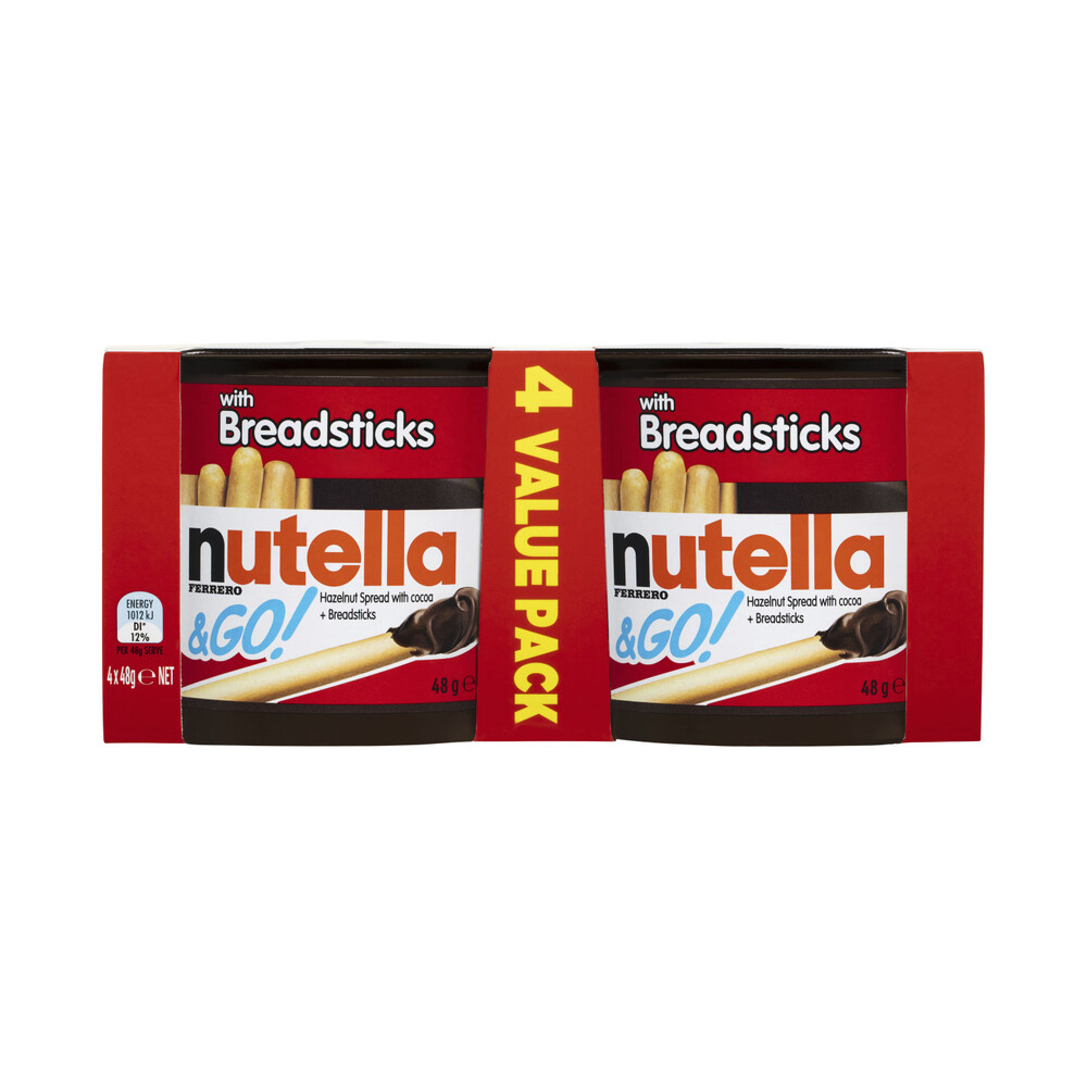 Buy Nutella Go Hazelnut Spread With Cocoa Breadsticks Multipack 48g 4