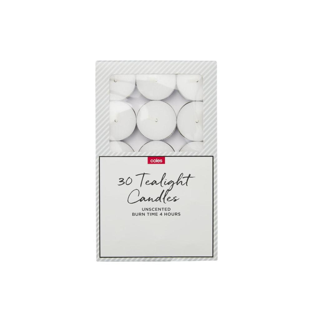 Buy Tealight Candles 30 pack Coles