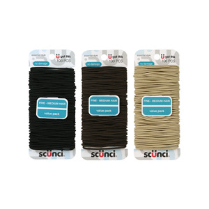 Scunci Skinny Elastics 100 Pieces Coles Online
