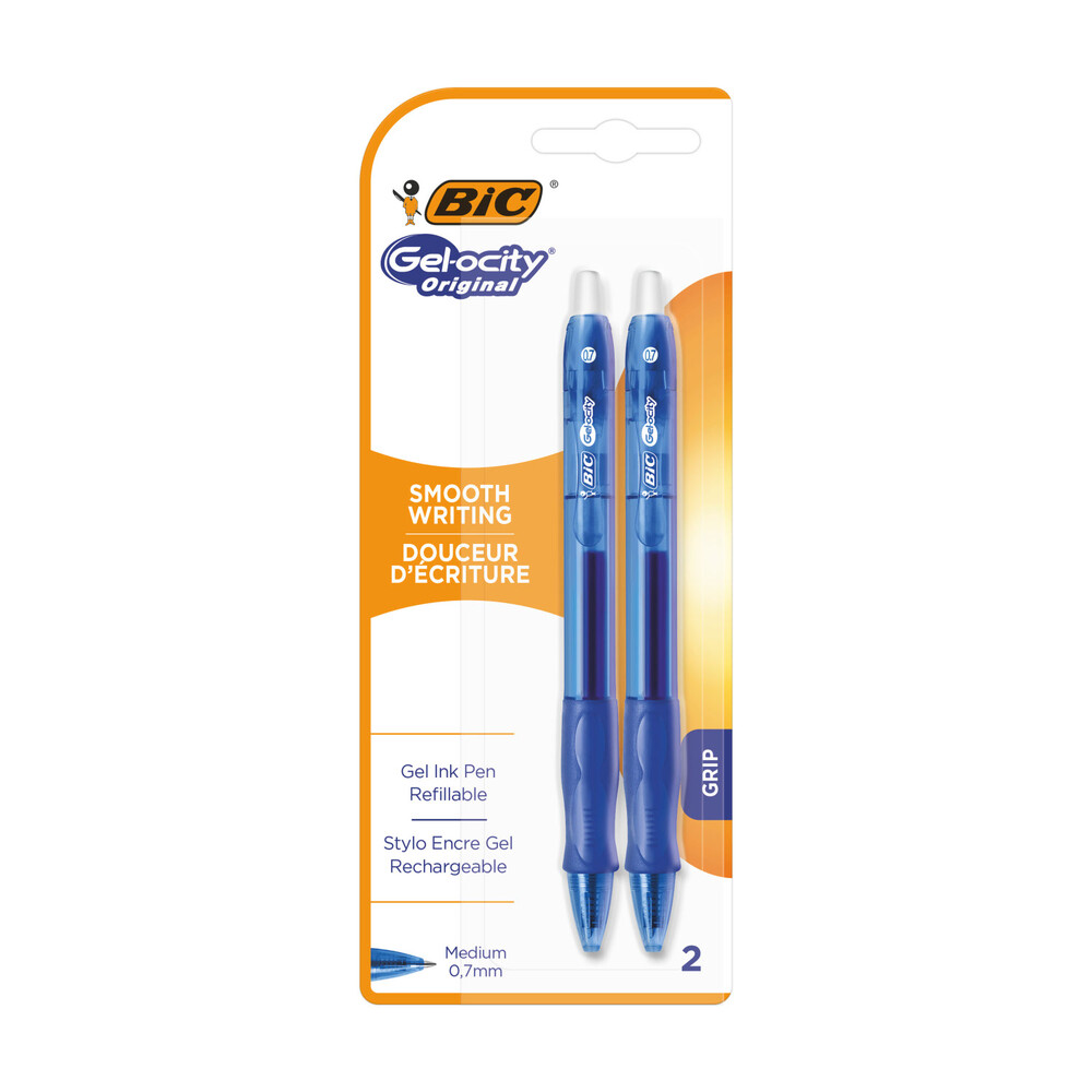 Buy Bic Gelocity Original Pens Blue 2 pack Coles