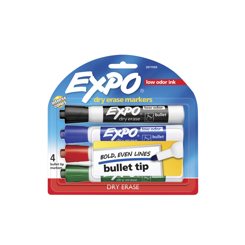 Buy Expo Whiteboard Markers Bullet Tip 4 pack Coles