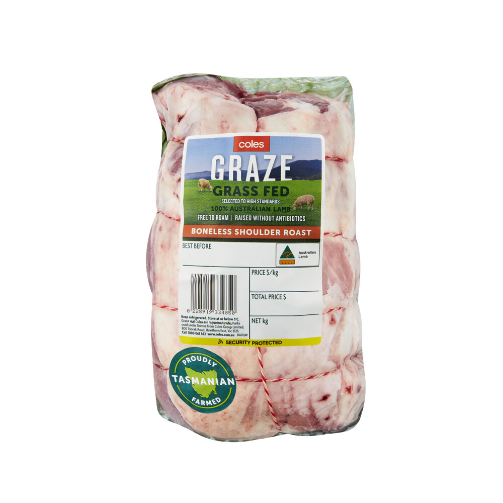 Coles Graze Lamb Shoulder Roast Boneless | approx. 1.3kg