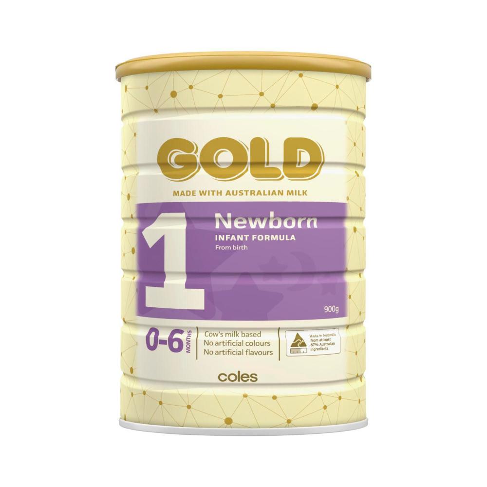Buy Coles Gold Newborn Infant Formula Stage 900g Coles