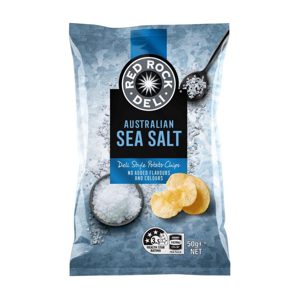 Buy Red Rock Deli Sea Salt Potato Chips 50g Coles