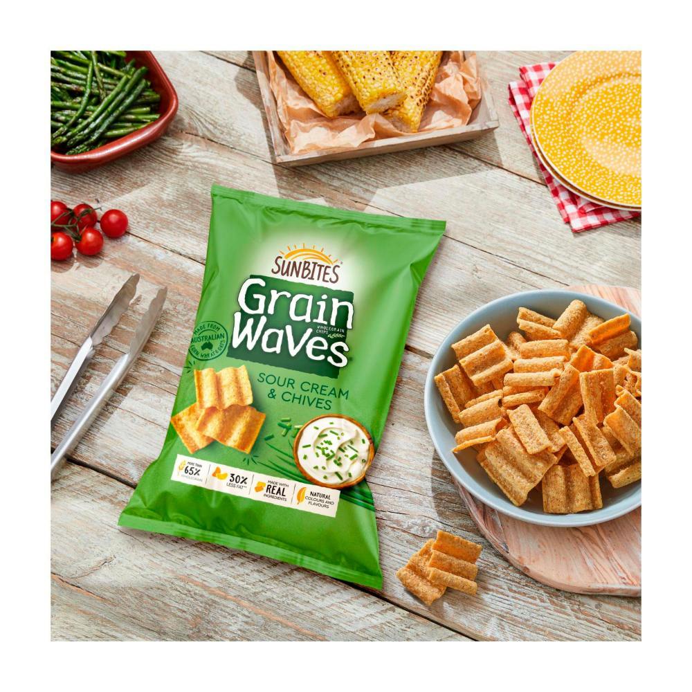 【MM6】Sunbites Grain Waves 170g 3種アソート Buy Sunbites Grain Waves Chips Sour Cream & Chives 170g | Coles