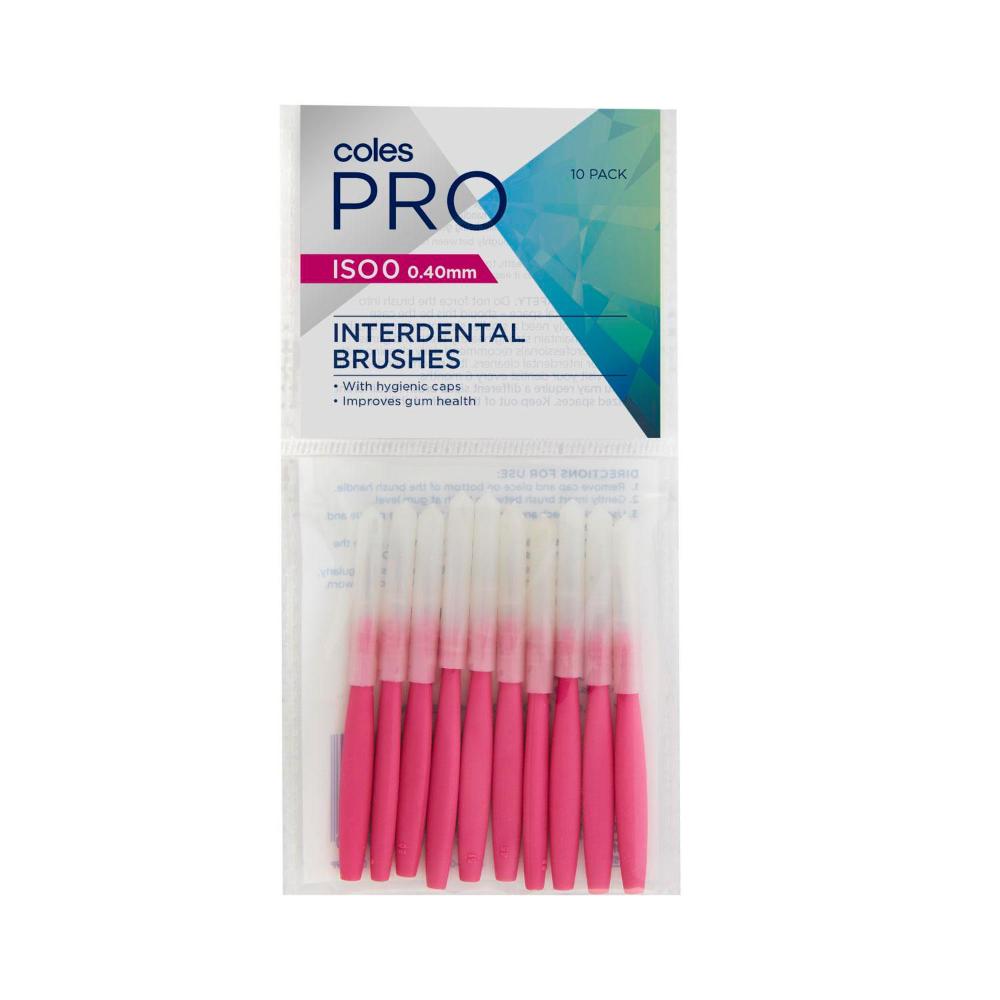Buy Coles Pro Interdental Brushes Iso 0 Extra Small 10 pack Coles
