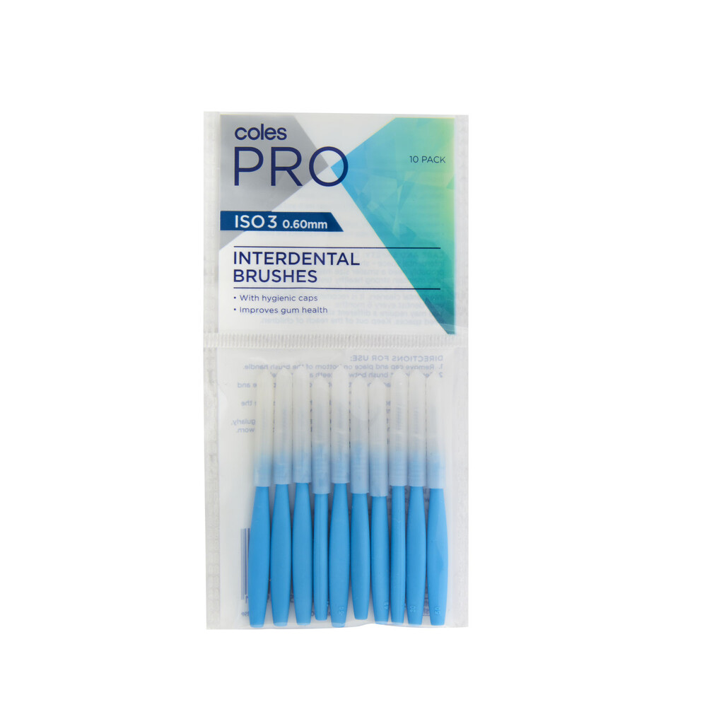 Buy Coles Pro Interdental Brushes Iso 3 Large 10 pack Coles