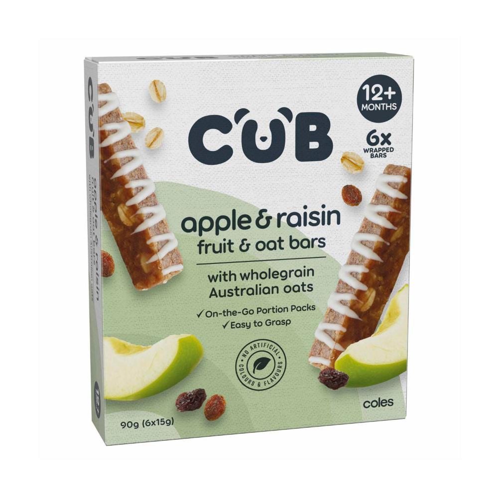 Colas Raisin Buy CUB Apple & Raisin Fruit & Oat Bar 6x15g 90g | Coles