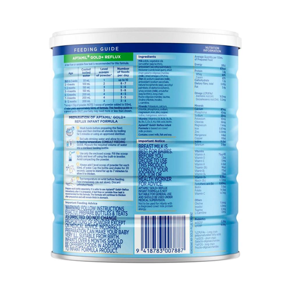 Buy Aptamil Gold+ Reflux Baby Infant Formula Regurgitation or Mild