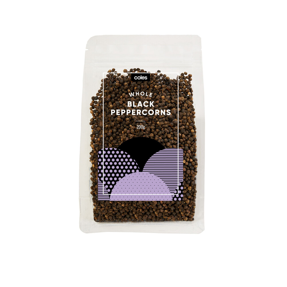 Buy Coles Whole Black Peppercorn Refill Bag 200g Coles