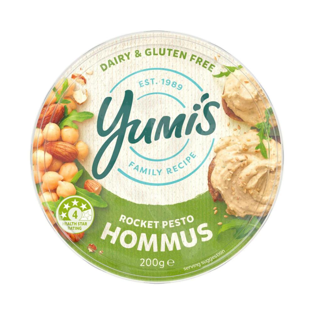 Buy Yumi's Rocket Pesto Hommus Dip 200g Coles