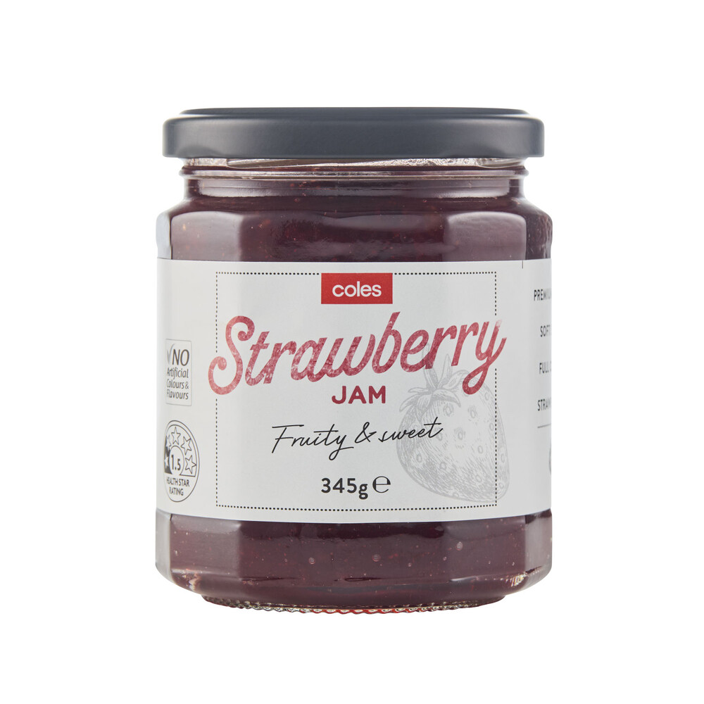 Buy Coles Premium Strawberry Jam 345g | Coles