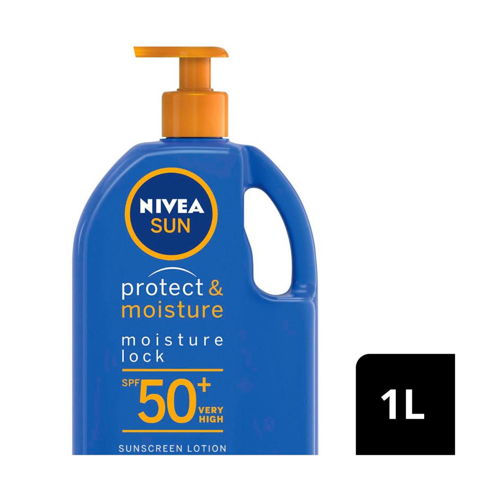 Nivea Sun Protect & Moisture Moisture Lock SPF50+ Sunscreen Lotion | 1L