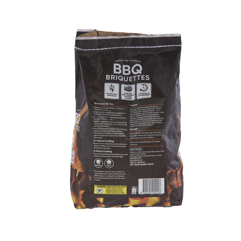 Buy Coles Bbq Briquettes 4kg Coles
