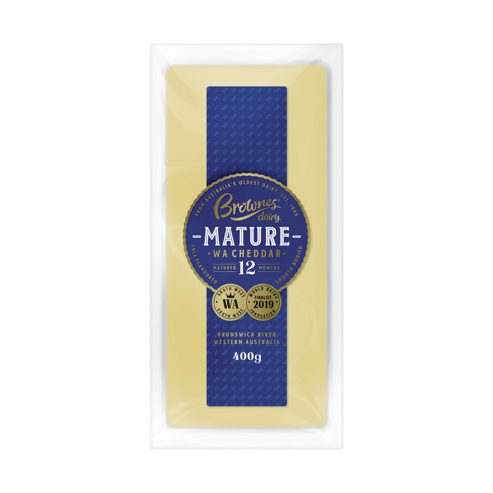 Buy Brownes Dairy Matured Cheddar Cheese 400g | Coles