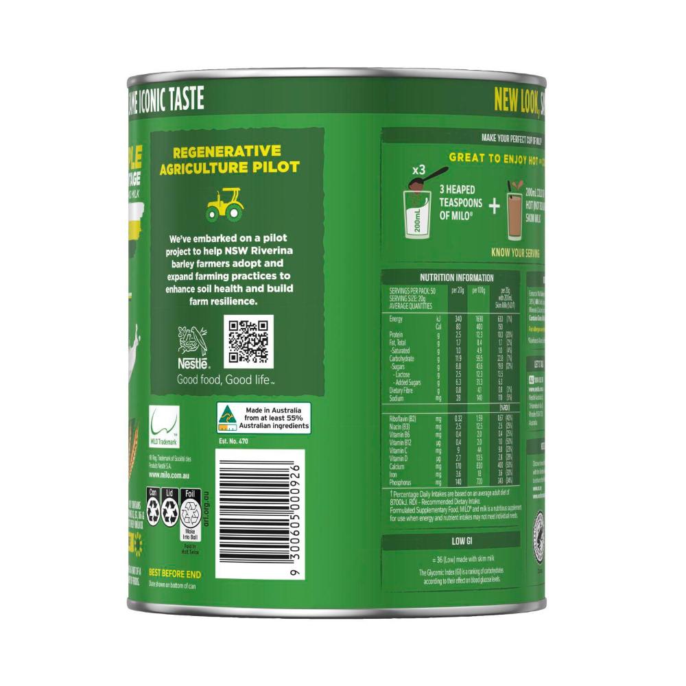Milo Powder Cold Buy Milo Chocolate Malt Powder Hot Or Cold Drink 1kg | Coles