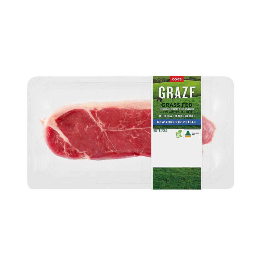 Coles Graze Grassfed Beef New York Strip Steak | 380g
