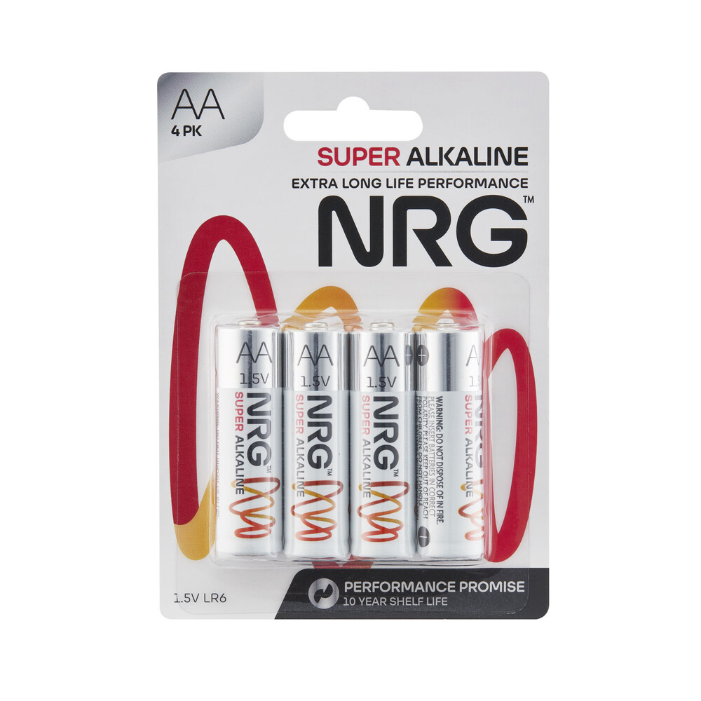Buy NRG Super Alkaline AA 4 pack Coles