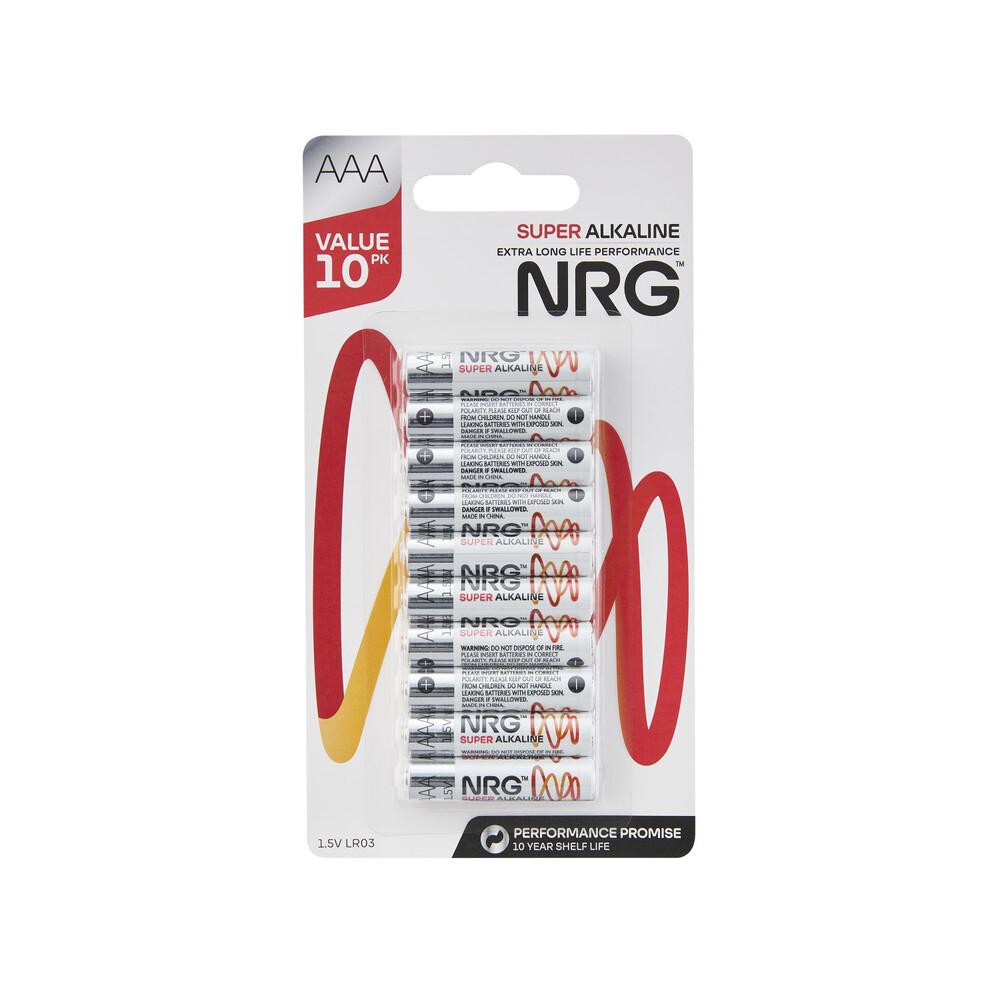 Buy NRG Super Alkaline AAA 10 pack Coles