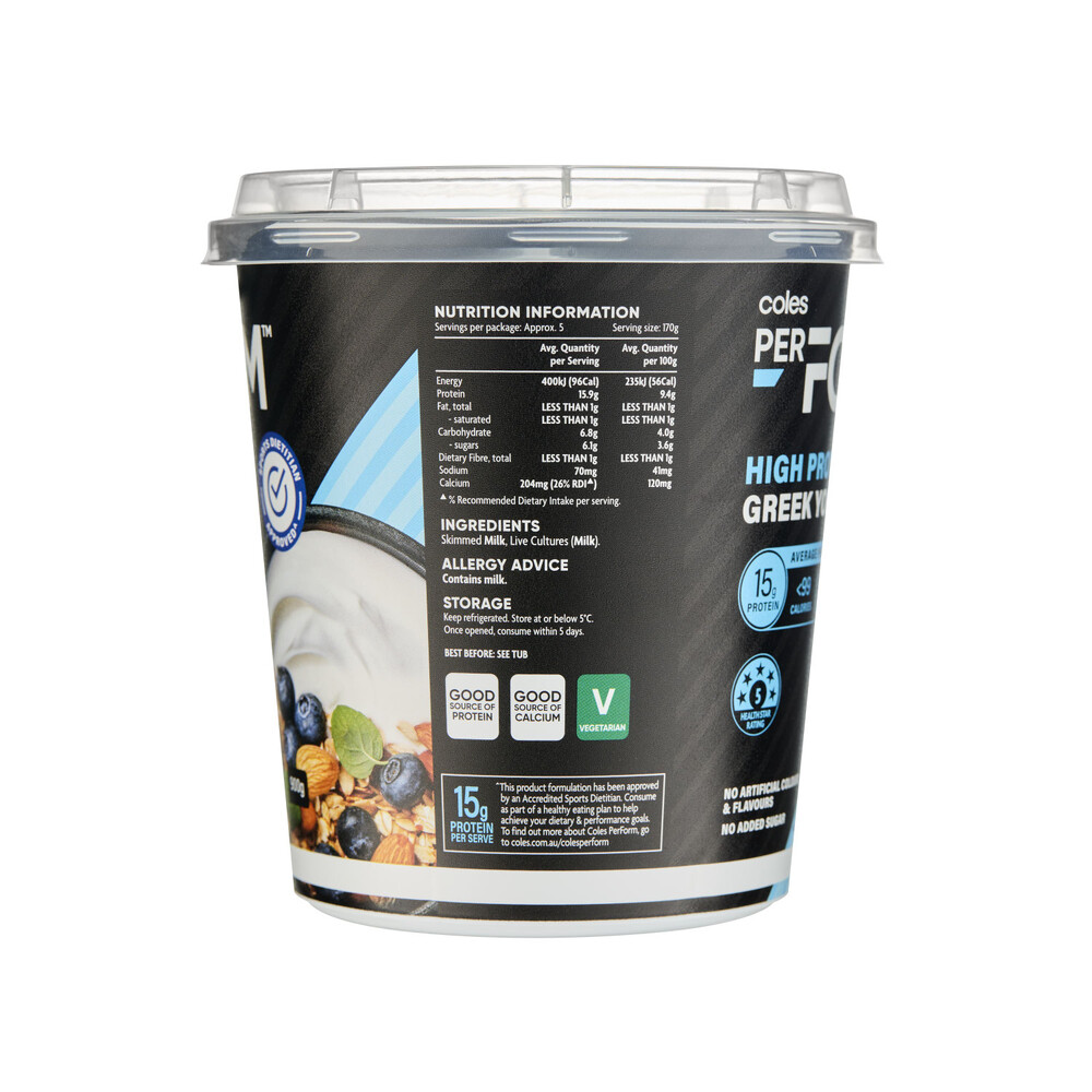 Coles High Protein Yoghurt | 900g