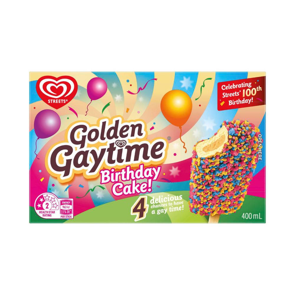 Streets Golden Gaytime Birthday Cake | 400mL