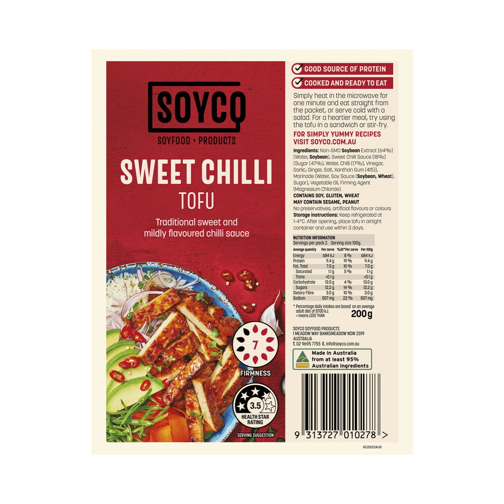 Buy Soyco Sweet Chilli Tofu 200g Coles