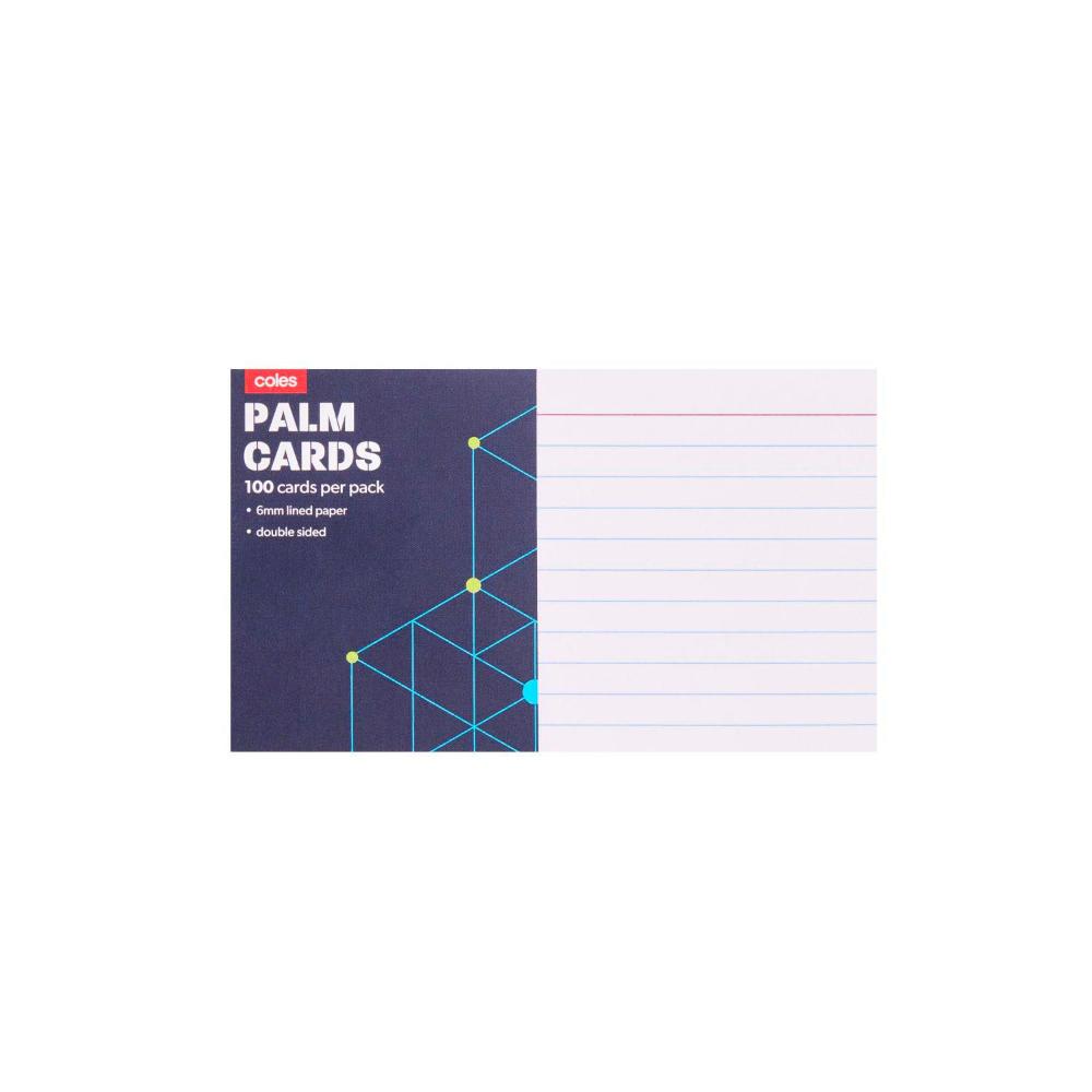 Coles Double Sided Palm Cards | 100 pack