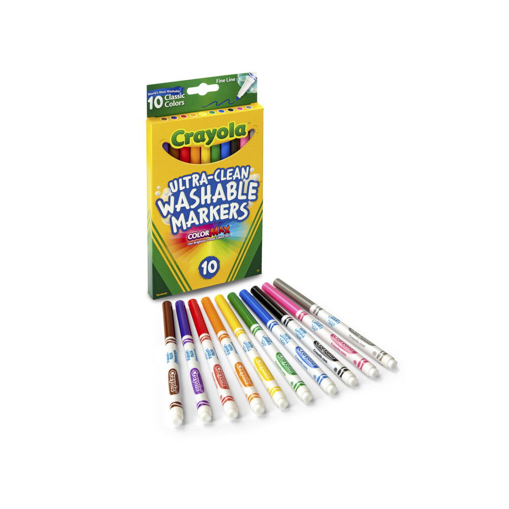 Buy Crayola Ultra Clean Fineline Markers 10 pack Coles