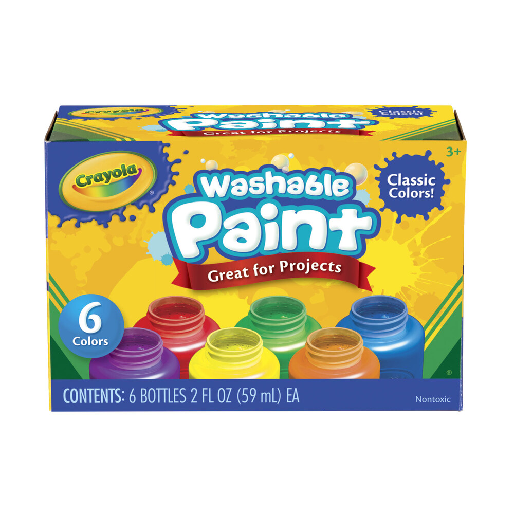 Buy Crayola Washable Kids Paint 6 pack Coles