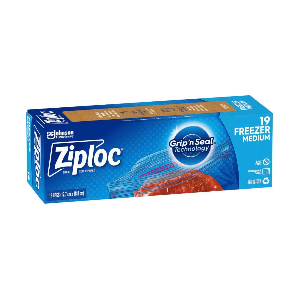 Ziploc Medium Resealable Food Storage Freezer Bags | 19 Pack