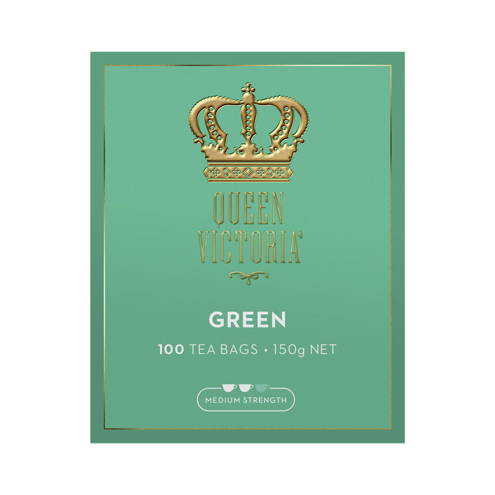 Buy Queen Victoria Green Tea Bags 100 pack Coles