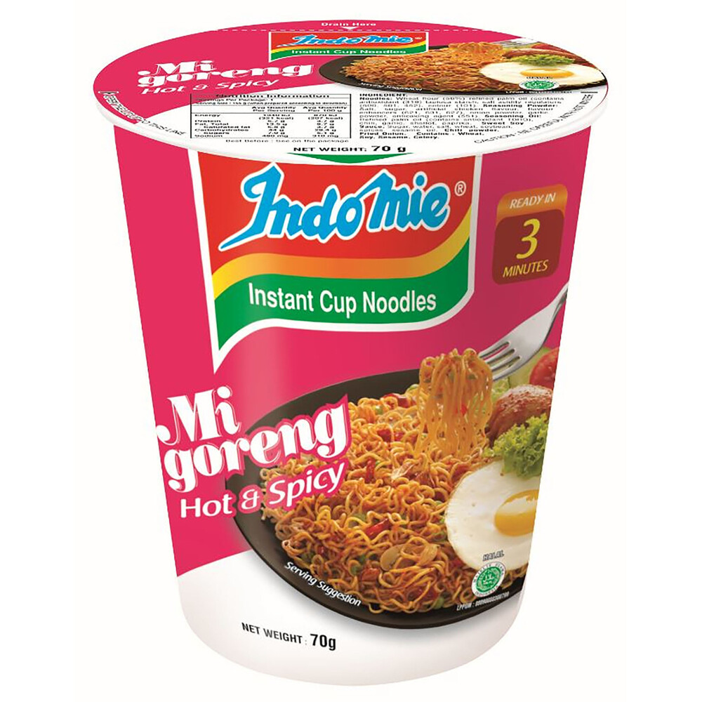 Buy Indomie Hot & Spicy Noodle Cup 75g Coles