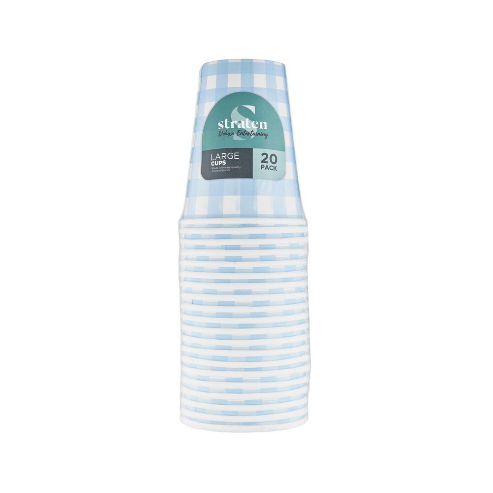 Straten Large Patterned Cups 400ml | 20 pack