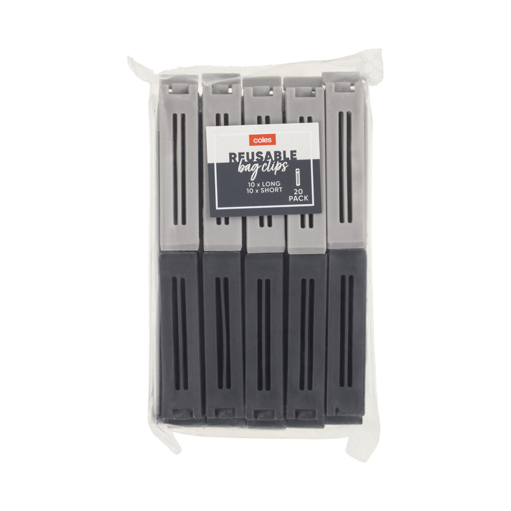 Buy Coles Reusable Bag Clips 20 pack Coles