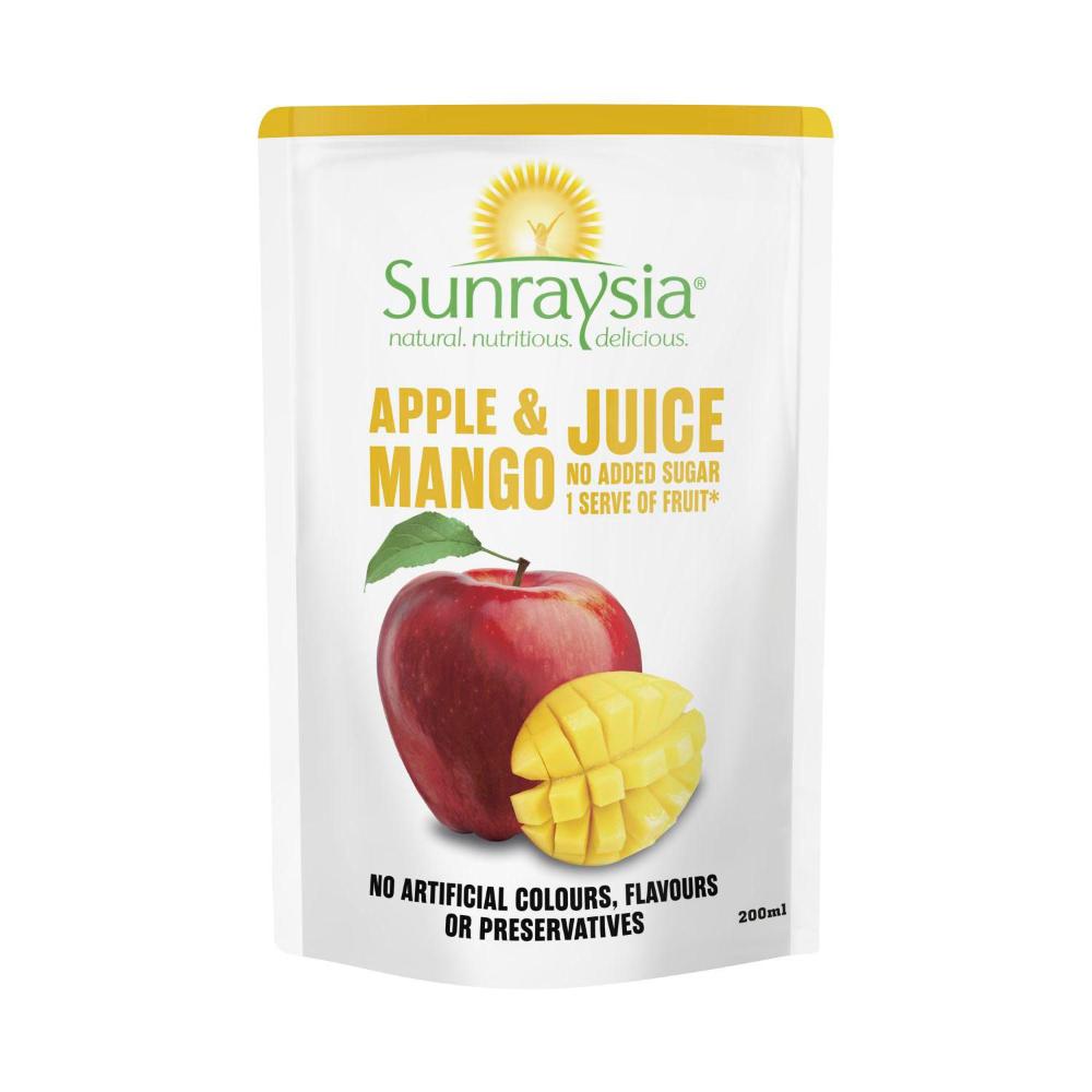 Buy Sunraysia Pouch 99.9 Apple & Mango Juice 200mL Coles